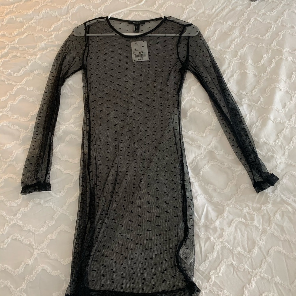 Black mesh cover-up